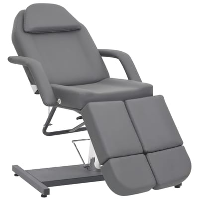 vidaXL - Behandelstoel - 180x62x78 - cm - kunstleer - grijs