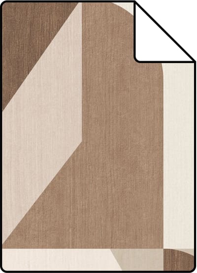 Proefstaal Origin Wallcoverings behang cirkels in Bauhaus stijl bruin en beige - 26.5 x 21 cm - 348028-S