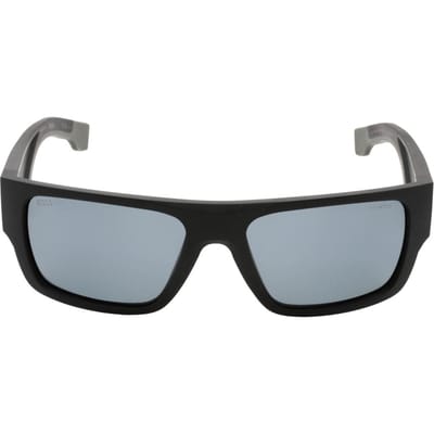 Hugo Boss Rechthoekige zonnebril heren (Mat zwart/grijs)