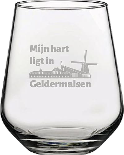 Gegraveerde Drinkglas 42,5cl Geldermalsen