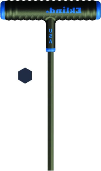 Inbussleutel T-handvat - Zeskant sleutel - Mechanisch werk - Extra bereik hefboom - 6 mm - Blauw