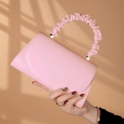 [Elegante Clutch Tas] Elegante Witte Clutch - Chique Avondtas met Magnetische Sluiting & Afneembare Schouderband voor Dames roze