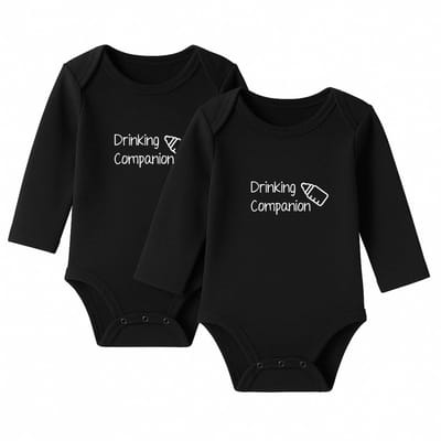 Romper Drinking companion - zwart - lange mouw