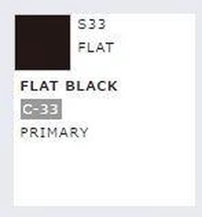 Gunze S-033 - Mr. Color Spray 100 ml Flat Black - Spuitbus voor Plastic Modelbouw