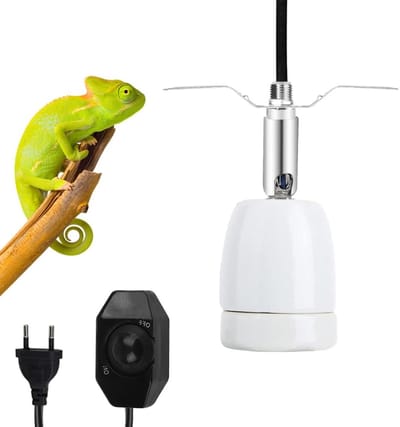 E27 Keramische Verwarmingslamp Fitting met Kabel voor Amfibieën, Reptielen en Aquaria, Ideaal voor Dierenverzorging en Terrariumverwarming