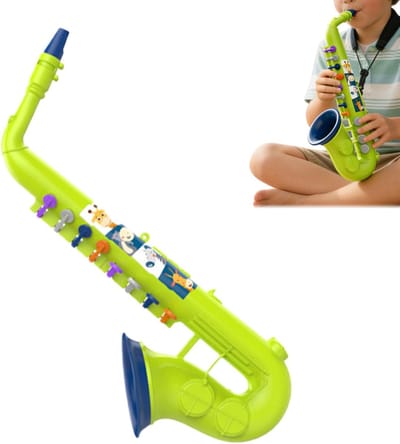 Muzieksaxofoon Kinderen - Speelgoed Instrument - Muziek Leren - 8 Toetsen Realistisch - 35 x 10.5 cm