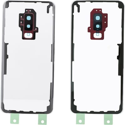 Coque arrière de téléphone pour Samsung Galaxy S9 plus modèle G695 Coque de batterie de téléphone transparente(rouge) rouge