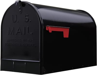 Landelijke Brievenbus - Brievenbus met slot - Post ontvangen - Versterkt ribontwerp - 62.7 x 29.4 x 40.2 cm - Zwart