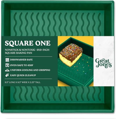 Vierkante Bakvorm 20x22 cm met Gegolfde Bodem - Chemisch Vrije Anti-aanbaklaag