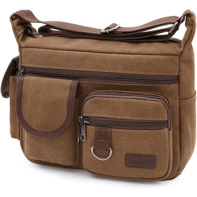 Heren Canvas Schoudertassen Casual Tote Reizen Heren Crossbody Tas Messenger Bags Mode Handtas