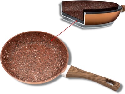 Ideale Antiaanbakpan 24 cm met Granieten Coating - Krasbestendig en Eenvoudig te Reinigen