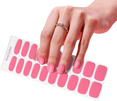Pink Gellac UV Nagelstickers - Gellak Stickers 0005 Coral Charm - Nail Art Gel Stickers voor Nagels - 20 stuks in 10 maten