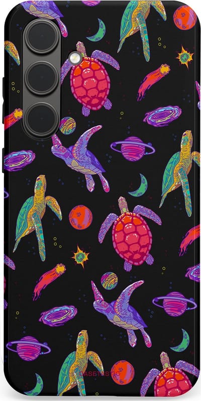 Casetastic Hoesje Geschikt voor Samsung S24 Plus - Stijlvolle Beschermende Duo-layer Case - Astro schildpad