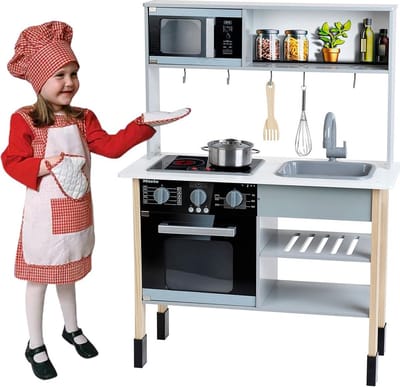 MKSS® Modderkeuken - Speelkeuken - Buitenkeuken Speelgoed - Mud Kitchen - Kinderspeelgoed 2 Jaar voor Jongens en Meisjes - Grijs