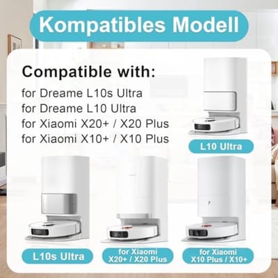 Accessoires voor Xiaomi X20 Plus/Dreame L10s Ultra, reserveonderdelen voor Xiaomi X10+ / S20 / L10 Ultra, accessoireset, 6 stofzakken, 4 dweilpads, 1 hoofdborstel, 4 filters en 4 zijborstels