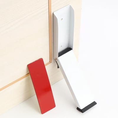 Duurzame Roestvrij Stalen Deurstopper - Antislip, Zelfklevend, Geen Boren voor Thuis en Kantoor