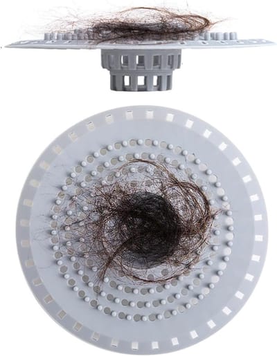 Siliconen Haarfilter voor Douche en Wasbak, 2 Stuks, Effectieve Haarafvoer en Verstopte Afvoer Bescherming voor Badkamer en Keuken