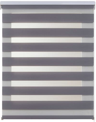 Storesdeco - Duo rolgrodijn – stijlvol dubbel textiel in zilver, 100x250 cm