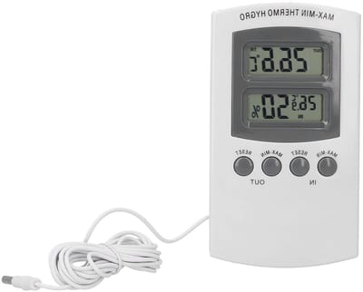 Nauwkeurige Digitale Hygrometer en Thermometer voor Buiten, met Min/Max Waarde, Batterij-aangedreven, Ideaal voor Kassen, Wijnkelders en Huizen