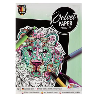 Schilderen op velvet 4 sheets 4 assorti