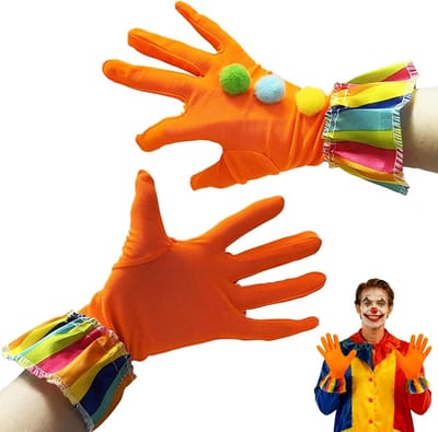 Kleurige Clown Handschoenen voor Carnaval, Halloween, Feest, Cosplay en Circus - Unisex Accessoire voor Clownkostuums
