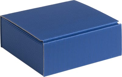 Geschenkdoos ribbelkarton 15x14x5,5cm BLAUW (100 stuks)