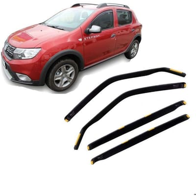 Déflecteurs d'air - HEKO - Dacia Stepway II (2012-2020) - 4 pièces - Teinté fumé - Acrylique résistant UV
