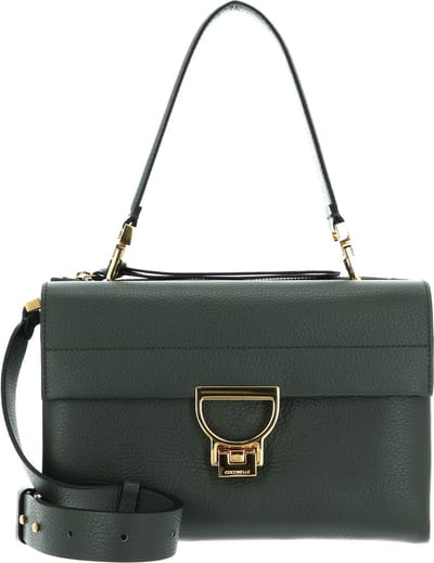 COCCINELLE Leren Schoudertas Arlettis Shoulder Bag Alga Donkergroen