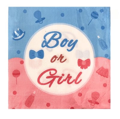 Servetten – Boy or Girl? – 20 stuks – Gender Reveal Feest
