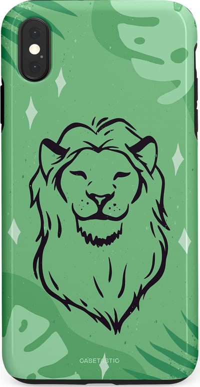 Casetastic hoesje geschikt voor Apple iPhone XS Max - Dubbellaagse bescherming - Trots in de jungle - Fashion Case - Mintgroen