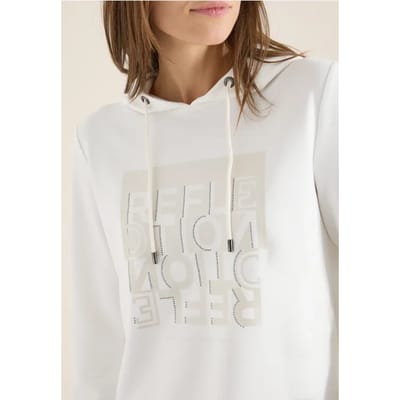 Hoodie shirt met folieprint