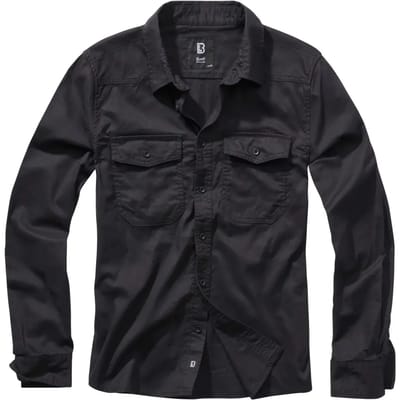 Brandit Flanell Heren Flanellen overhemd - zwart - S