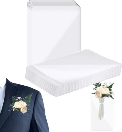 Dailygoody - Zak Boutonnière - Plastic Hoes - 20 stuks - Helder - Corsagehouder - Geschikt voor Bruidegom en Bruidsjonkers - PVC