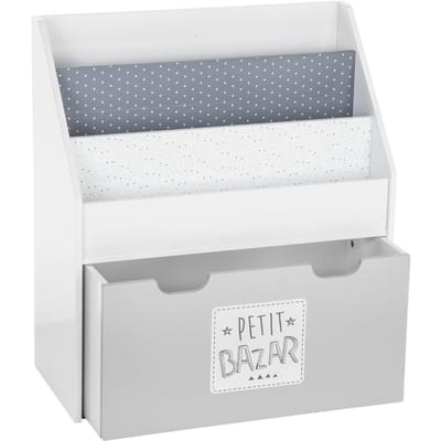 Eazy Living Boekenkast met Lade Bazar Blauw-Wit
