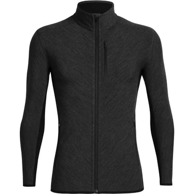 Icebreaker Descender Longsleeve met Doorlopende rits Heren, grijs Maat S