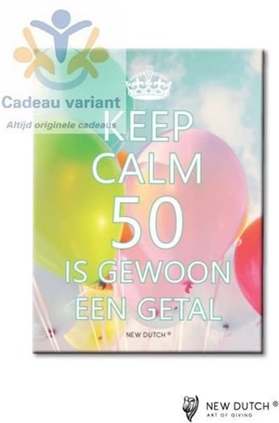 Keep Calm 50 is gewoon een getal- tegel