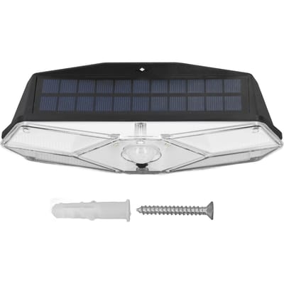 Buiten 104LED Solarlamp ABS 1800mah Wit Licht Wandmontage 3 Verlichtingsmodi 120 Graden Hoek