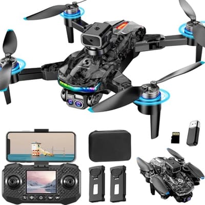 Dron met Camera en RC Grip-besturingssysteem - 1080P Opvouwbare Quadcopter met RGB-verlichting voor Volwassenen en Kinderen