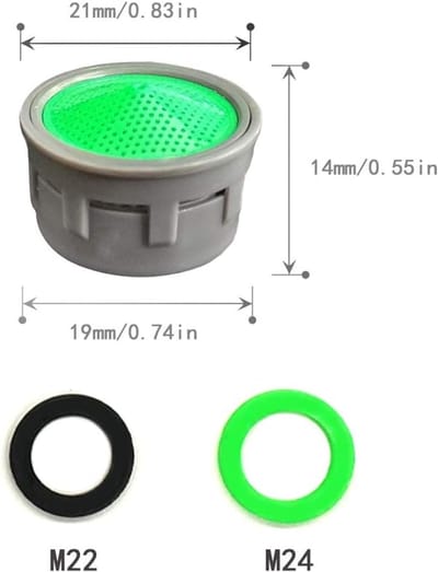 Kraan Beluchter - Waterbespaarder Inzet - Keuken Badkamer - Universele Pasvorm - M24 M22