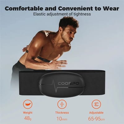 COOSPO H 6M Borst Hartslag Monitor Riem Bluetooth 4.0 ANT + HRM Sensor Waterdicht Voor Garmin Wahoo Bike Computer