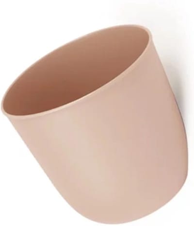 QUVIO Bloempot voor aan de wand - Bloempotten voor binnen - Bloempotten voor buiten - Bloempotten - Bloempot buiten - Bloempot binnen - Bloempotten kunststof - Plantenbak - Moestuinbak - Balkonbak - Diameter 15 cm - Poederroze