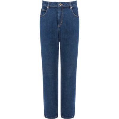 Milanoro - Stijlvolle jeansbroek voor heren - Donkerblauw - W38 - L30