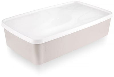 Voedselcontainer met Deksel Beige 2 l - Vershoudbakjes - Vershouddoos - Bakjes - Diepvriesbakjes - Vershouden