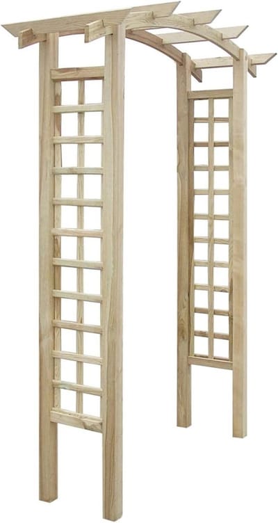 Houten Tuinboog - Rozenboog Pergola - Planten Ondersteunen - Groen Geïmpregneerd - 150 x 50 x 210 cm - Groen