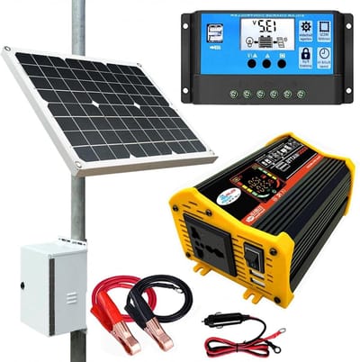 Zonnepaneel Kit - Energie Systeem - Off-Grid Stroom - Compleet Pakket - 500W Continu - Zilver