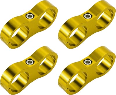 Slangscheider slangadapter/klem scheider voor AN12 24 mm - 4 stuks in goudkleur, voor optimale vloeistofafvoer en verbindingen