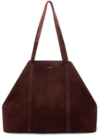 Manfield - Bordeaux suède shopper