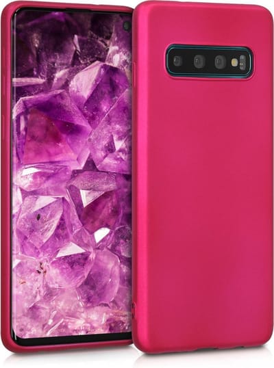 kwmobile telefoonhoesje geschikt voor Samsung Galaxy S10 - Hoesje voor smartphone - Back cover in metallic roze