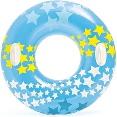 Intex Stargaze Zwemband 59256NP, Opblaasband Ø 91 cm, Met Stevige Handgrepen, Voor Kinderen en Volwassenen Vanaf 9 Jaar, Stevig Vinyl, Blauw