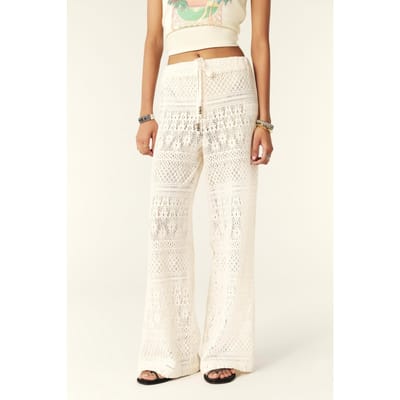 BA&SH Pantalon Banu Ecru Size: 42 | Wide-Leg & Flared Pants Outlet | Dames | Ecru
